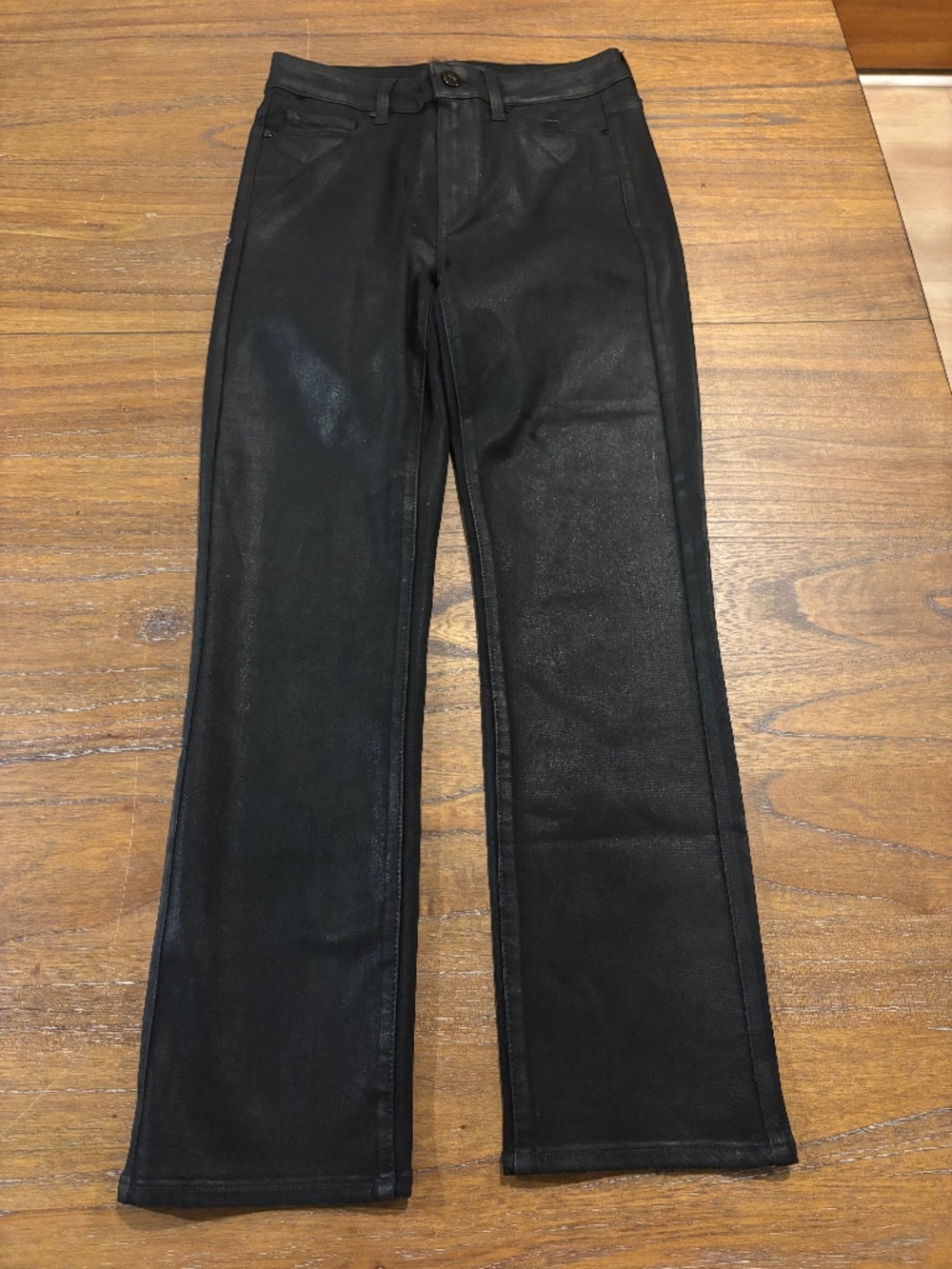 PAIGE Women's Black Leather Pants, Size 27
